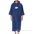 Microfiber Poncho com capuz de toalha de praia Surf Mudança de manto